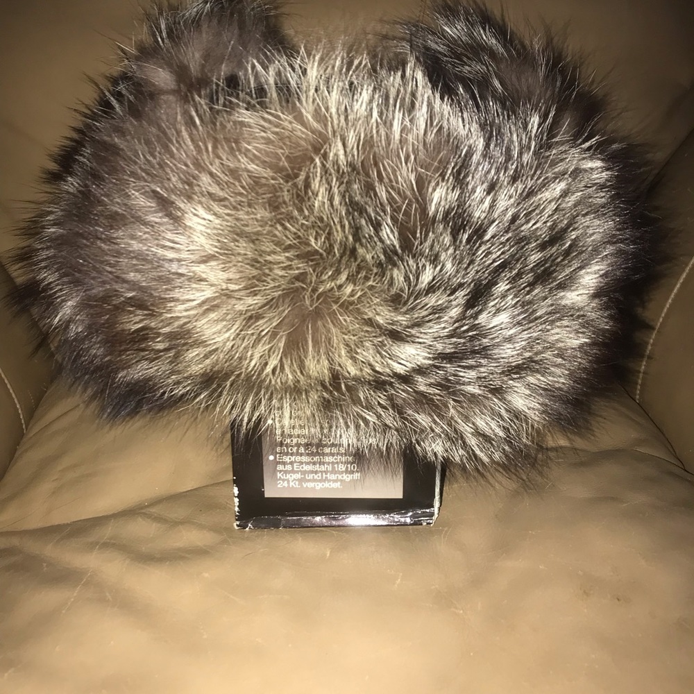 Russian Silver tipped Fox fur leather trappers hat